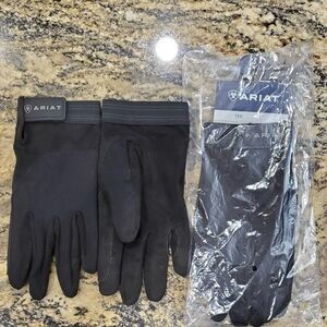 Ariat Men's Black Tek Gloves (2 pairs) Size 11